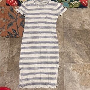 Stateside Linen Navy & White Striped Dress